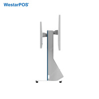 WestarPOS CRS001, Terminal Punto de Venta con Pantalla Táctil Grande de 24 Pulgadas, Todo en Uno para Comercio Minorista, Pantalla Dual, Color Blanco y Azul