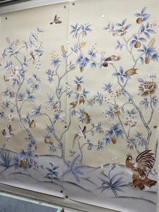 <span class=keywords><strong>Carta</strong></span> da <span class=keywords><strong>parati</strong></span> di seta dipinta a mano di progettazione dell'albero di pera della decorazione della parete domestica fatta a mano per la casa della villa - Product Image 5