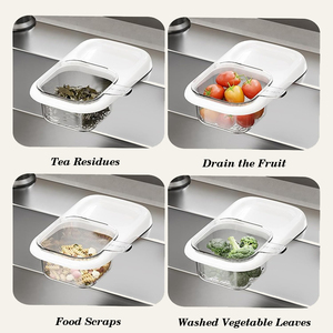 <span class=keywords><strong>Cesta</strong></span> de Drenaje de Plástico <span class=keywords><strong>para</strong></span> <span class=keywords><strong>Fregadero</strong></span> de Cocina, con Filtro de Malla Extraíble, Desagüe Desmontable con Ventosa, Filtro Antiobstrucción - Product Image 6