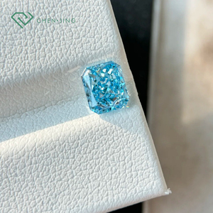 Diamante Azul Cultivado en Laboratorio Certificado por IGI de 1-5 Quilates, Corte Asscher Vívido, Radiante en Forma Elegante, Diamantes Sueltos para Engaste en Joyería - Product Image 1