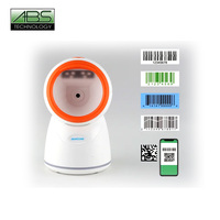 Lecteur de codes-barres 2D de bureau ABS 3803 pour supermarchés, éclairage LED, interfaces USB/COM/RS-232, options noir/blanc, capteur CMOS, en stock