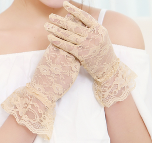 Go Party Hot Summer Wedding Bridal Bride Gloves 6 Colors Sexy Black & White Lace Driver Gloves & Mittens - Product Image 5