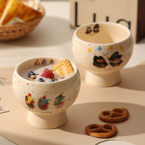 Copo de Viagem Estilo Americano, Copo para Sorvete e Iogurte, Taça Pequena Exquisita, Tigela de Cerâmica Avançada para Salada - Product Image 3