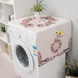 Flores antideslizantes <span class=keywords><strong>Lavadora</strong></span> floral Alfombrilla superior Arandela <span class=keywords><strong>Protector</strong></span> superior <span class=keywords><strong>para</strong></span> lavandería Cocina Hogar - Product Image 4
