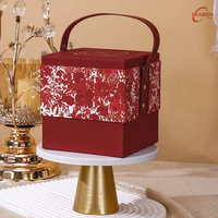 Boîte Cylindrique de Luxe en Papier avec Motif Floral, Poignée en Ruban, Lamination Mate et Gaufrage pour Cadeaux de Mariage, Demoiselles d'Honneur et Invités