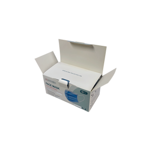 Masque médical jetable d'usine certifié pour adultes avec logo personnalisé emballage de boîte de papier de nez réglable Type de doublure en éponge - Product Image 3