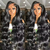 Perruque en cheveux indiens bruts avec dentelle HD, 100 % sans colle, cheveux humains vierges alignés, perruque complète en dentelle pour femmes noires