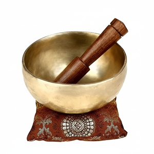 Bol chantant tibétain en métal élégant pour la méditation bouddhiste et la guérison Bol chantant en laiton Excellent pour la thérapie par le son - Product Image 1