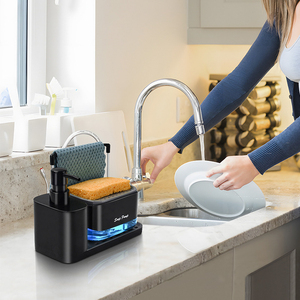 Dispensador de Jabón y Desinfectante de Manos de Plástico, Tipo Piso, Sin Instalación, con Toallero, Multifuncional, Desmontable, con Almacenamiento - Product Image 6