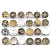 Custom Logo Embossed Metal Jeans Button for Clothes