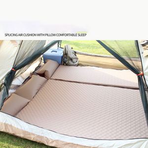 Matelas de sol auto-gonflant double/simple en mousse pour camping avec oreiller intégré - Product Image 4