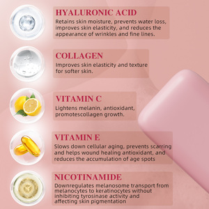 สบู่วีแกนธรรมชาติ 5 in 1 สำหรับสิวหลัง แบรนด์ส่วนตัว ผลิตภัณฑ์ความงาม ช่วยให้ผิวขาวกระจ่างใส ลดเลือนจุดด่างดำ สบู่ทำมือสำหรับผิวกายและผิวหน้า - Product Image 5