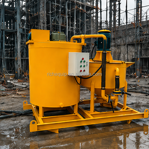 สถานีปั๊มผสมปูนฉาบ RMA400-700E แบบถังคู่ พร้อมมอเตอร์ไฟฟ้า สำหรับงานฉีดปูนซีเมนต์ ติดตั้งบนแท่นเคลื่อนที่ สำหรับงานฐานราก อุโมงค์ และงานเหมือง - Product Image 6