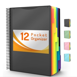 12-Pocket Spiral Multi-Subject Notebook Organizer Letter Size Poly <strong>Project</strong> <strong>Folder</strong> for Multi-File Management - Product Image 1