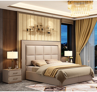 Luxuriöses Großhandels-Bett aus Echtem PU-Leder in King-Size und Queen-Size mit Stauraum