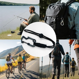 Nouveau design Mousqueton tactique d'extérieur pour <span class=keywords><strong>sac</strong></span> <span class=keywords><strong>à</strong></span> <span class=keywords><strong>dos</strong></span>, clip de paracorde d'urgence pour camping, porte-clés, corde anti-perte, nœud diamant B200 - Product Image 2