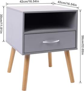 Table <span class=keywords><strong>de</strong></span> chevet moderne pour chambre à coucher, style moderne, table <span class=keywords><strong>de</strong></span> chevet double avec rangement, <span class=keywords><strong>deux</strong></span> ensembles, vente d'usine - Product Image 2