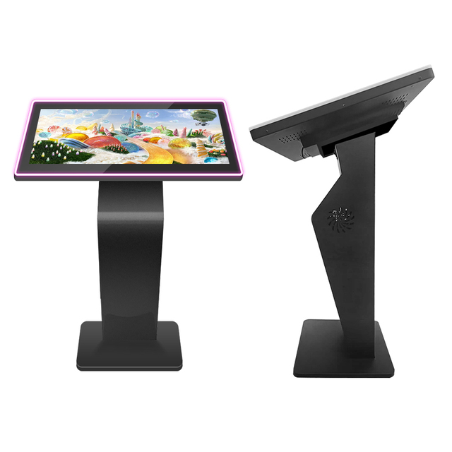 43inch PC Kiosk All in One Totem  Multi Touch Game Table Touch Screen Kiosk With  Flashing LED Strip