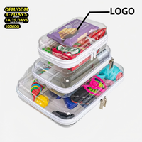 Étui de transport rigide en PVC transparent avec logo personnalisé, pochette zippée pour gadgets numériques quotidiens, étui de voyage en EVA