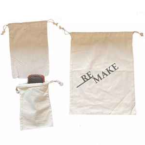 Custom Logo Gift Packaging Organic Muslin <b>Bag</b> Drawstring Cotton Canvas Pouch <b>Bag</b> With <b>String</b> - Product Image 6