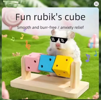 Interaktives Kauspielzeug, bunt, aus Holz, in Form eines Rubik's-Würfels, lustig, zur Linderung von Langeweile, für kleine Haustiere, Vögel, Papageien, Hamster, 150 g, XCWJ110