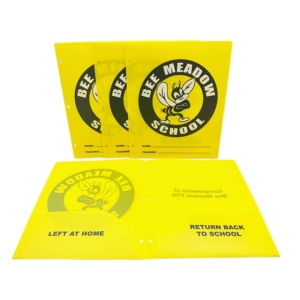 Chất lượng cao PP 3 lỗ Punch A4 Vòng chất kết dính thư mục với hai túi cho các trường học kinh doanh trình bày in ấn kỹ thuật số - Product Image 3