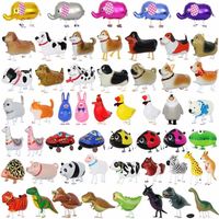 Ballons en feuille d'aluminium animaux en vente chaude, ballons gonflables panda, chien, chat, ballon animal qui marche, animal de compagnie pour les décorations de fête d'anniversaire