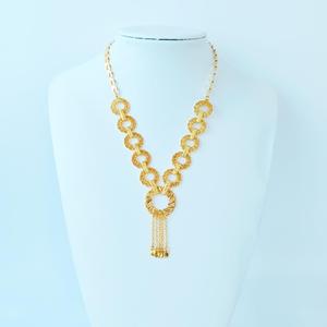 24K Vàng-mạ đồng thau hợp thời trang của phụ nữ trang sức Set món quà cưới saudi Arabian thiết kế - Product Image 2