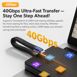 <span class=keywords><strong>USB</strong></span> 4 <span class=keywords><strong>C</strong></span>âble Portable Porte-clés 240W <span class=keywords><strong>USB</strong></span> <span class=keywords><strong>C</strong></span> vers <span class=keywords><strong>Type</strong></span> <span class=keywords><strong>C</strong></span> <span class=keywords><strong>C</strong></span>âble 40Gbps Transfert de Données <span class=keywords><strong>Thunderbolt</strong></span> <span class=keywords><strong>3</strong></span> 8K60Hz Affichage Vidéo pour iPhone 16 - Product Image 4
