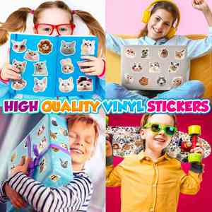 Pegatinas Personalizadas YR1624 Impermeables de un Solo Uso, 50/100 Unidades, con Memes de Gatos Divertidos y Lindos para Botellas de Agua, Laptops, Teléfonos, Equipaje, Guitarra - Product Image 6