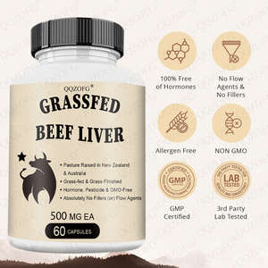 OEM/ODM Grasgevoederde Rundvleeslevercapsules 500mg Weidegevoederd in Nieuw-Zeeland & Australië 60 Capsules Energieboost Supplement - Product Image 4