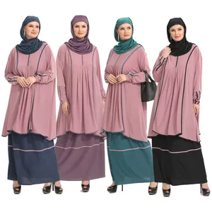 Dubai Arab Muslim Abaya Ladies Dress Champagne Moroccan Kaftan Robe Turkish Islamic Jalabiya