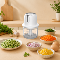 Picadora de Carne Eléctrica Inalámbrica de 1.2L, Picadora de Alimentos Recargable para Carne, Ajo, Cebolla y Vegetales