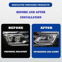 HETOP para Faros Delanteros Amarok 2011-2015, Actualización de Luces Delanteras DRL LED, Faros Delanteros para Automóvil, Accesorios Plug and Play para VW