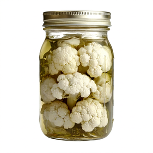 Cauliflower Florets in Brine Preserved Vegetables <b>Pickled</b> <b>Jar</b> Pack Salty Taste Storage Ready - Product Image 1
