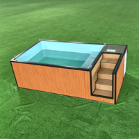 Piscine modulaire préfabriquée de luxe en acier durable, design moderne pour appartement, parc, utilisation en extérieur