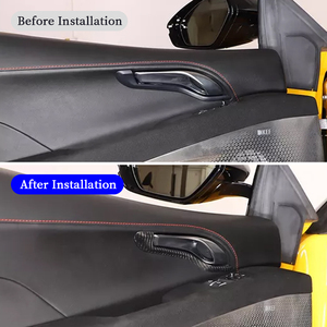 Cadre décoratif de poignée de porte en fibre de carbone véritable, vente en gros d'usine, pour Lotus Emira 2021 <span class=keywords><strong>2022</strong></span> 2023, pièces de tuning et de style intérieur - Product Image 4