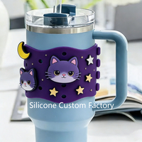 Housse de protection en silicone de qualité alimentaire pour le fond de bouteille, mignonne, écologique, antidérapante, décoration DIY pour tasse et bouteille d'eau