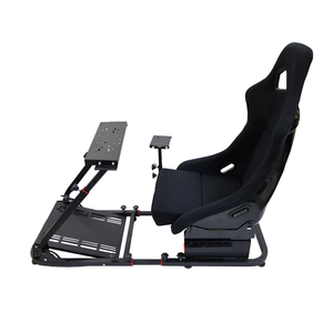 1012H Cabina de Juego Negra para Conducción de Autos, Simulador de Carreras para PS4, PS5 y PC, Soporte para Volante, Asiento de Carreras - Product Image 2