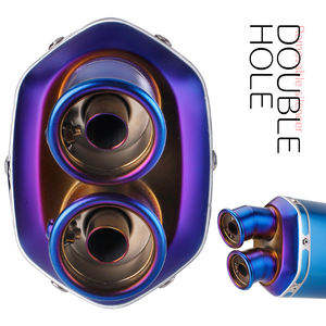 Silencieux d'échappement universel à Double trou de sortie en acier inoxydable modifié <span class=keywords><strong>DB</strong></span> <span class=keywords><strong>Killer</strong></span> pour moto <span class=keywords><strong>Z900</strong></span> NINJA400 R3 S9 - Product Image 3