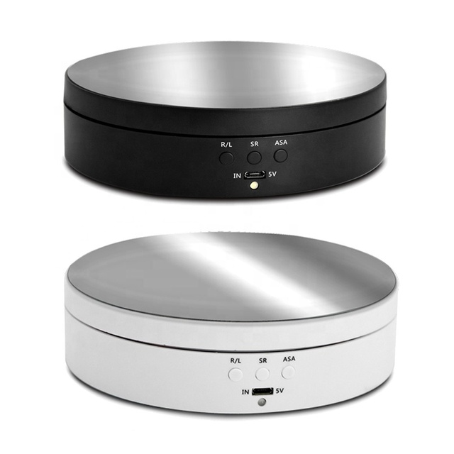 360 Degree Electric Rotating Turntable Display Stand Eco-Friendly ACryl Plastic Wood Material Battery Operated for Jewelry