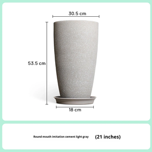 Pot de fleurs en plastique, grand, robuste, épaissi, pour balcon extérieur, <span class=keywords><strong>jardin</strong></span>, salon, plantes Monstera, Ficus, Serpent. - Product Image 6