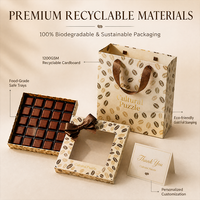 Boîte à chocolat personnalisée en gros avec couvercle et base, emballage de chocolat avec fenêtre transparente, logo personnalisé