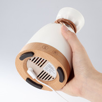 Diffuseur d'arômes créatif en forme de pochette avec base en bois, humidificateur ultrasonique d'huiles essentielles, attache en cuir pour chambre, spa, boutique, cadeau