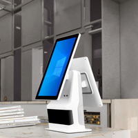 Kiosque de commande en libre-service Android 15,6 pouces pour bureau, avec accepteur de monnaie, imprimante de reçus, paiement en magasin, SDK et reconnaissance faciale
