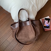 Sac fourre-tout vintage en PU pour femme, grande capacité, sac à main à bandoulière avec fermoir magnétique pour usage quotidien