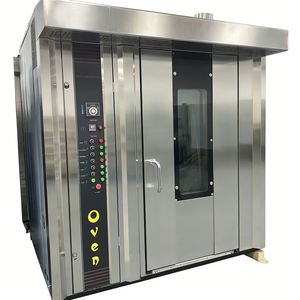 Four rotatif à convection à air chaud pour boulangerie, prix du four à pain, diesel, électrique, gaz, 32 plateaux, bacs - Product Image 1