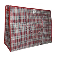 Sac en PP tissé recyclé rayé extra large, durable, écologique, imperméable, réutilisable, avec logo personnalisé, vente en gros directe usine Chine