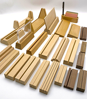 Porte-cartes postales en bois, porte-cartes en bois Support de signe en acrylique pour la décoration de fête Emplacement Petite table Menu Porte-cartes