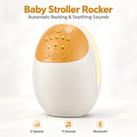 Berceau électrique pour bébé avec 11 sons apaisants, audio Bluetooth et 5 réglages de vitesse pour des soins de bébé mains libres